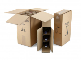 Flaschenverpackung Kombiwell Basic 12er „braun“ 