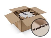 Braune Wellpapp-Kartons 1-wellig (Listendarstellung) 